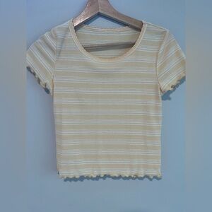Cute yellow striped top